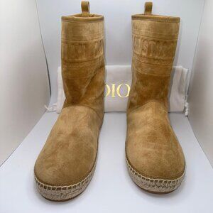 Christian Dior Granville Espadrille Boots Boots Suede Natural Beige EU 41 NIB